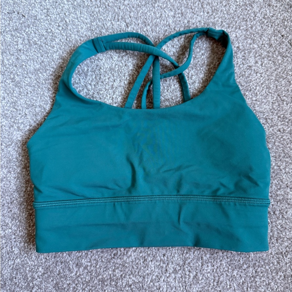 lululemon athletica Teal Green Strappy Sports Bra